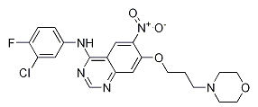 N-(3-氯-4-氟苯基)-7-(3-嗎啉丙氧基)-6-硝基喹唑啉-4-胺