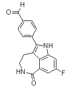 4-(8-Fluoro-6-oxo-3,4,5,6-tetrahydro-1H-azepino[5,4,3-cd]indol-2-yl)benzaldehyde